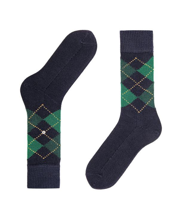 Green and navy socks
