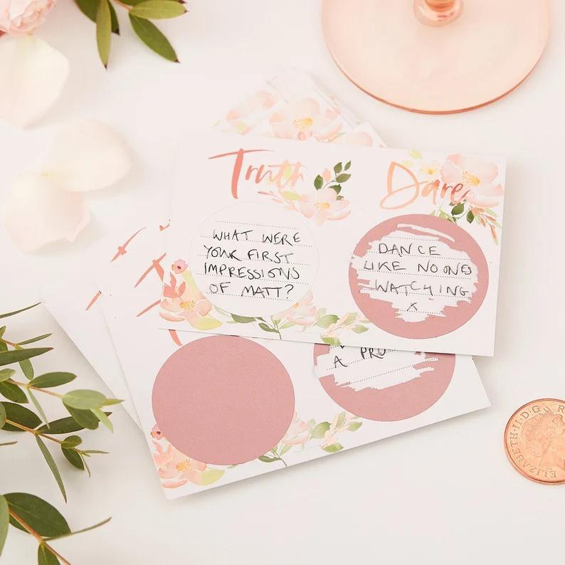 Truth or dare wedding cards