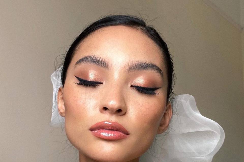 Bride with beautiful makeup