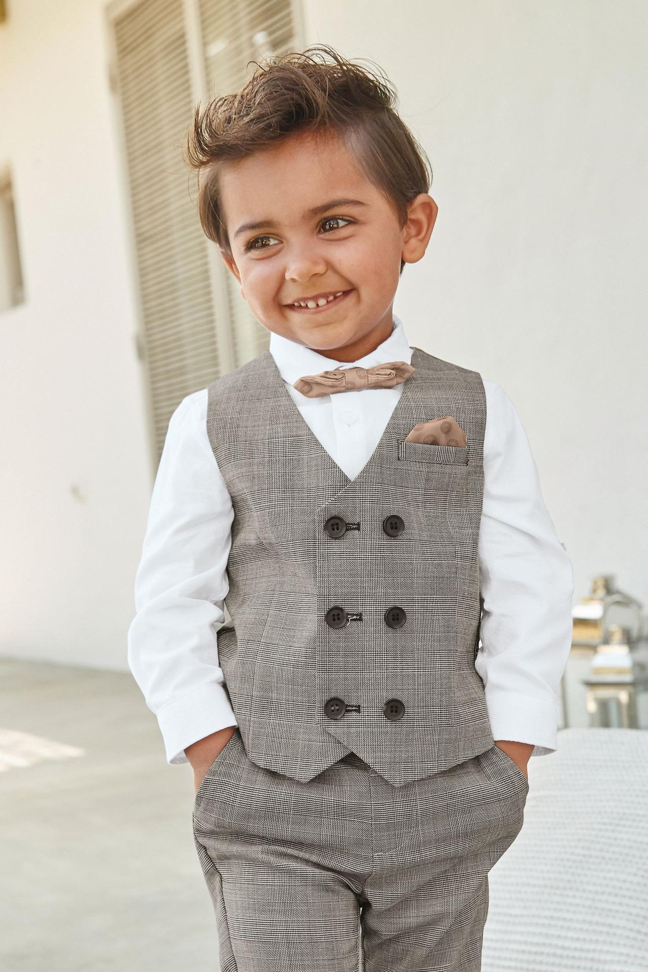 Baby Toddler Boys Gentleman Suit Bow Tie Dress Shirt Vest Pants Wedding  Outfit | eBay