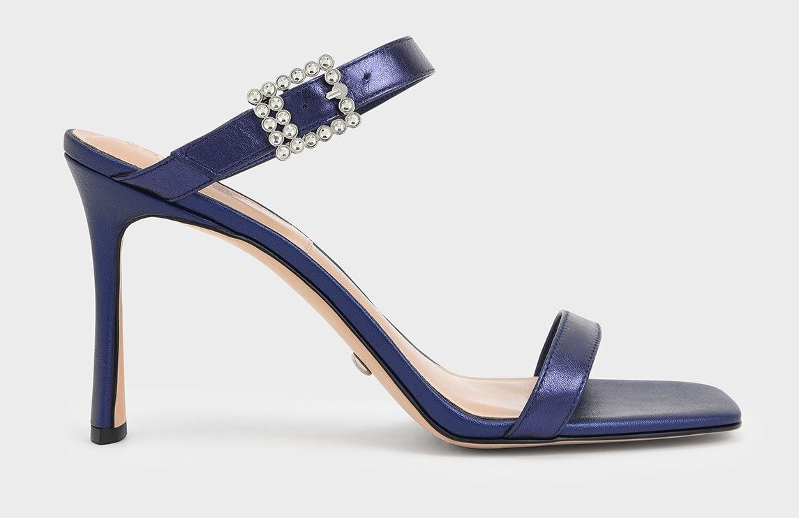 Buy London Rag Blue Embellished Bow Stiletto Heel Sandals Online | ZALORA  Malaysia