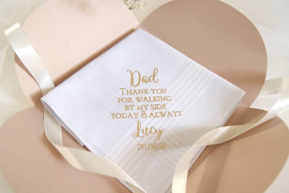 Personalised Father of the Bride Handkerchief