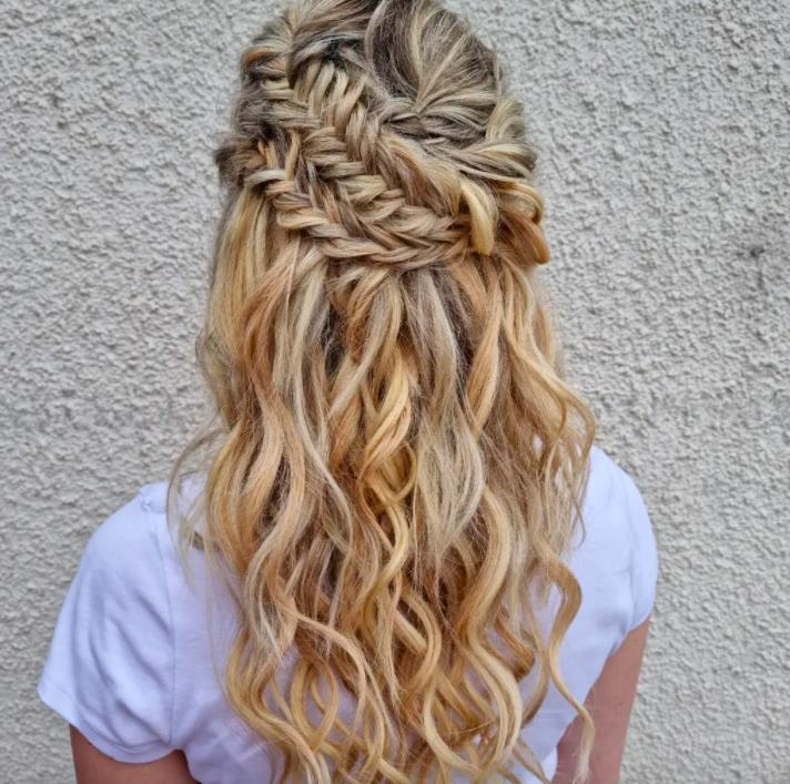 Boho hairstyle wedding hotsell