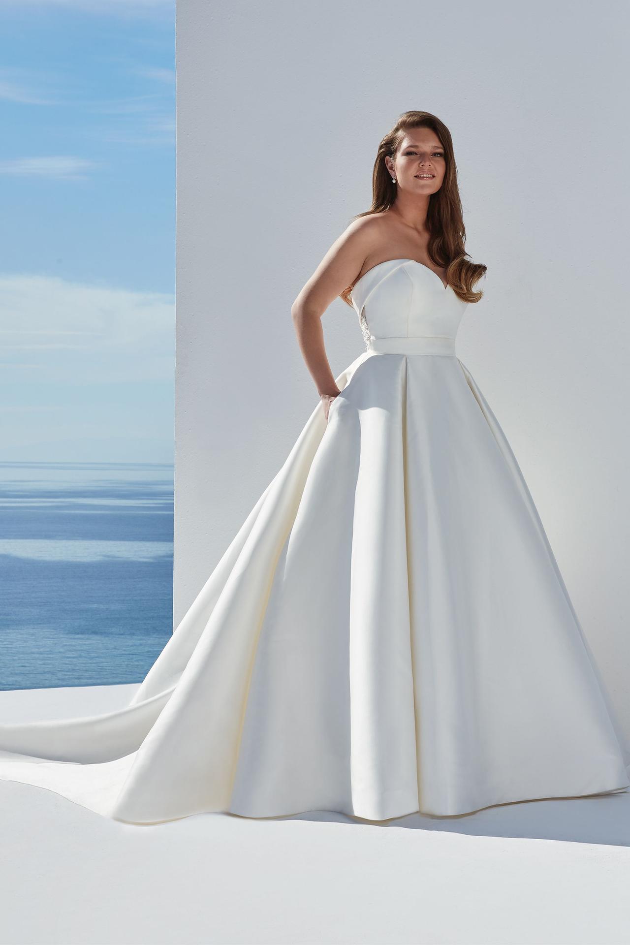 Image of a model wearing a beautiful contemporary ballgown