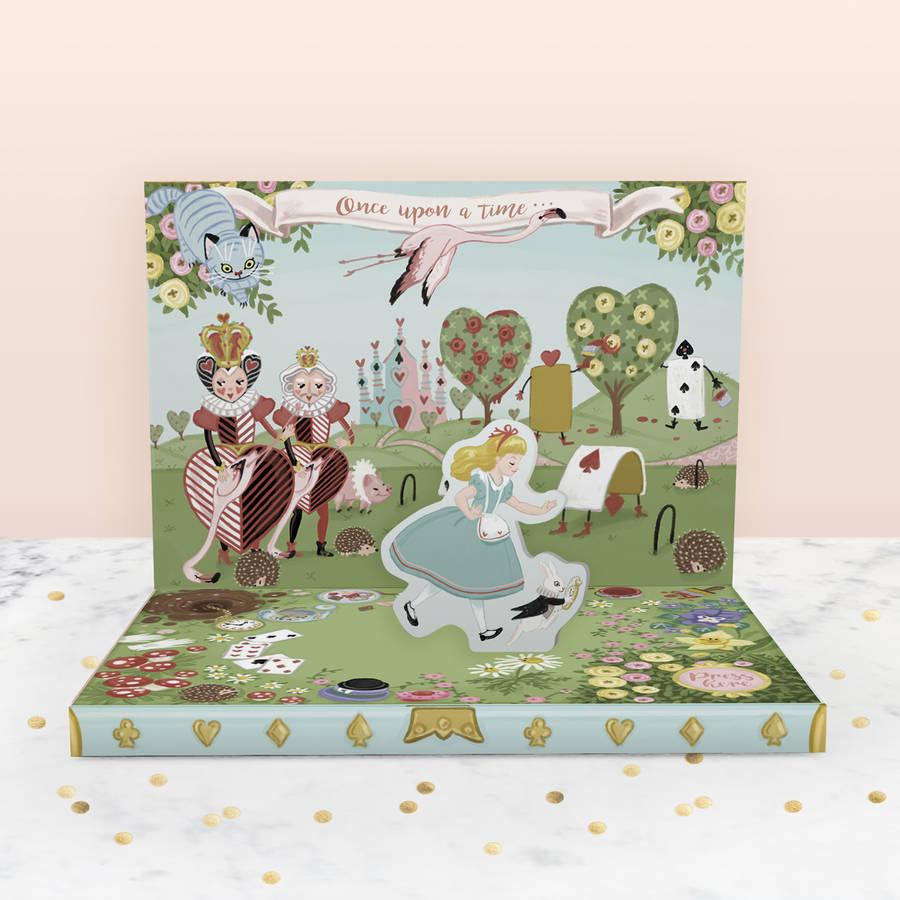 Musical Alice in Wonderland wedding invitation