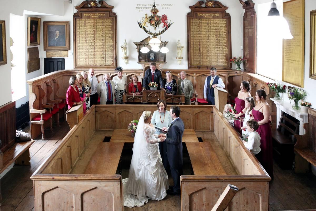 Intimate wedding ceremony