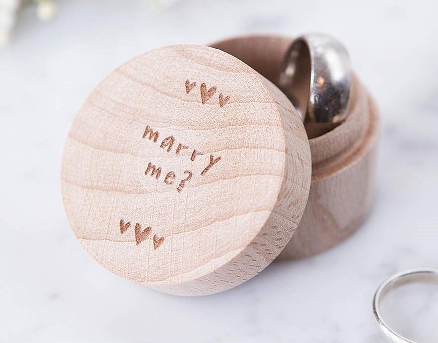 Wooden Ring Box For Engagement Ring | Fruugo UK