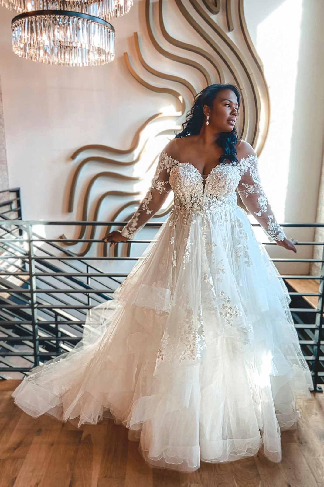 Wedding dress for fashion chubby bride