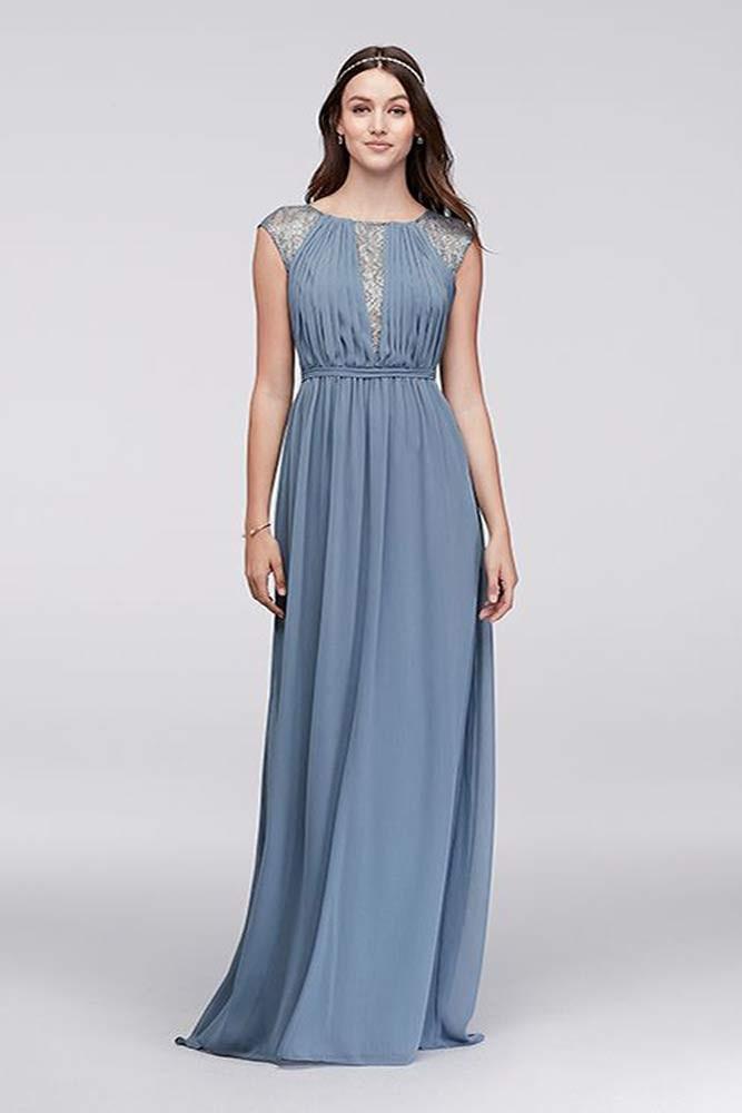 David's bridal 2024 grey bridesmaid dress