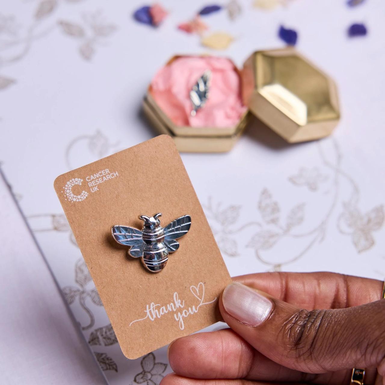Bumblebee Pin Badge – Cancer Research UK