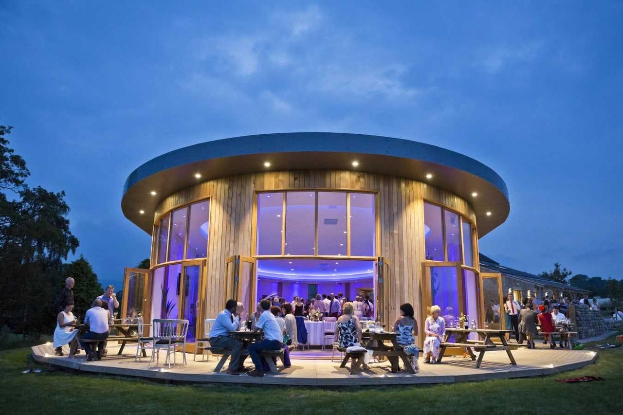 Exterior of Lancashire wedding venue the out barn