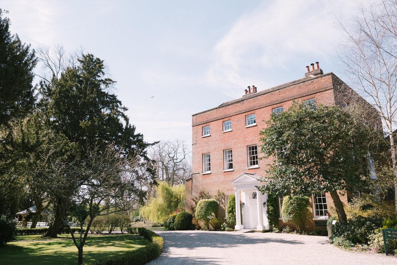 Exterior image of a georgian house wedding venue