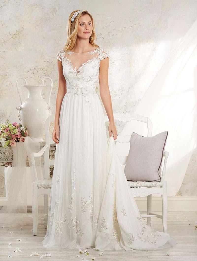 Wedding Dresses with Illusion Necklines: 27 of Our Favourite Styles ...