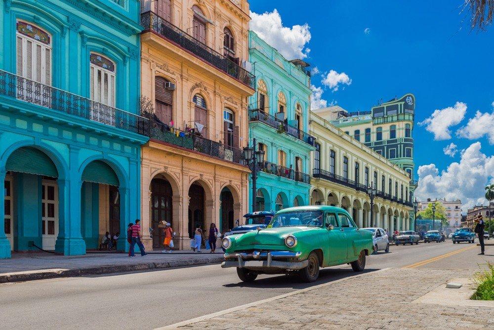 Classic car in the Caribbean