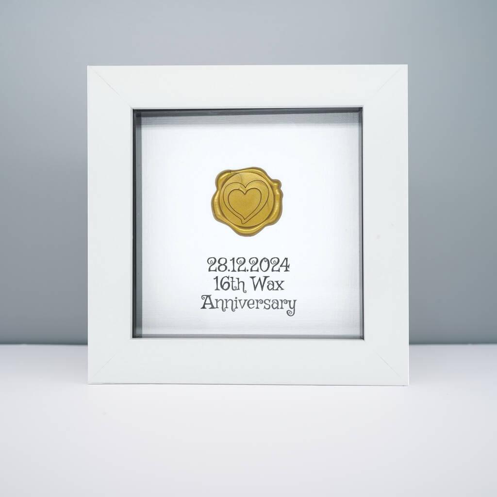 Personalised 16th Wax Anniversary Keepsake Gift Framed – Not On The High Street