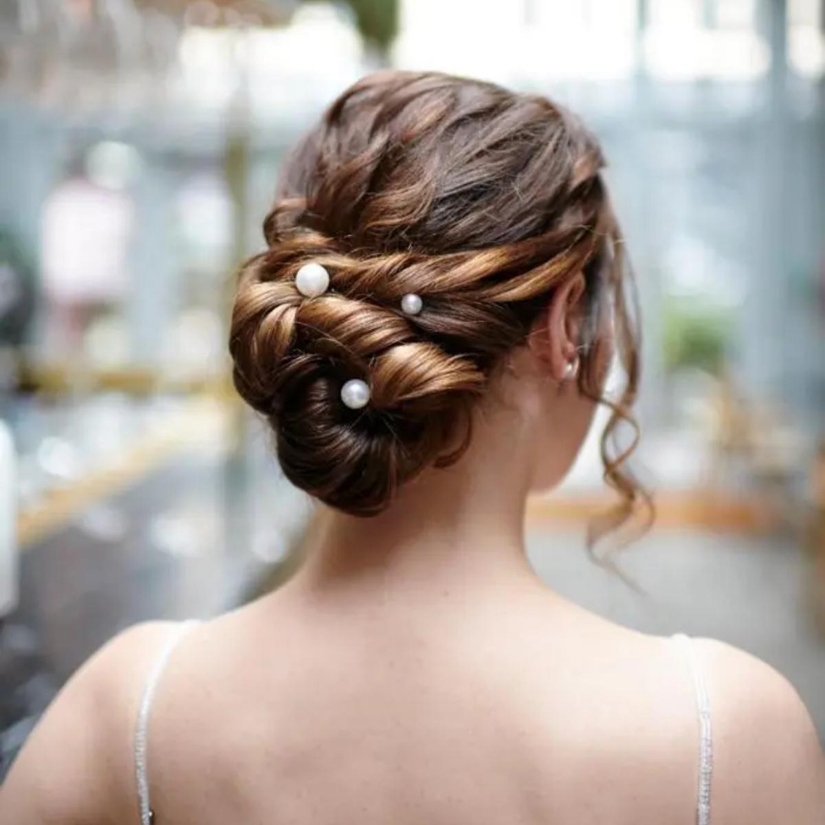 53 Best Wedding Hairstyles For 2023 Brides : Dutch braid + Messy Bun-hkpdtq2012.edu.vn