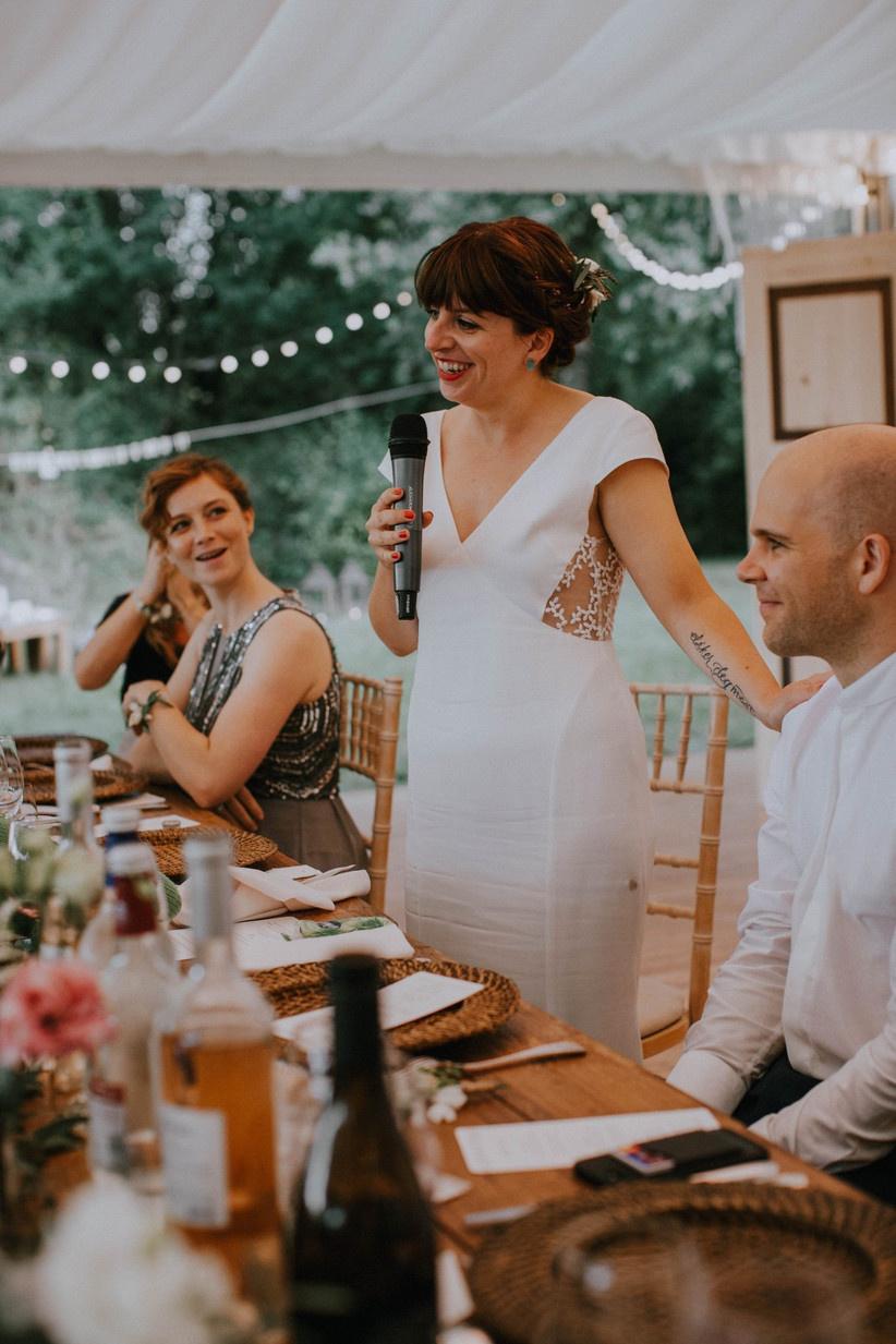 bride giving speech