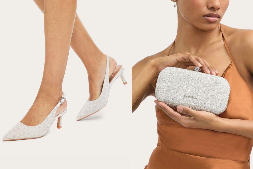 Corletta Slingback Low Heel & Celia Hard Clutch Bag – Carvela 