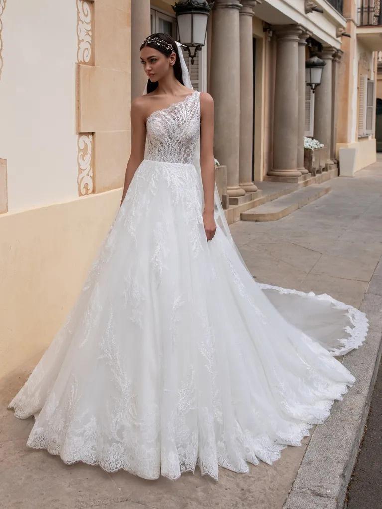 One Shoulder Wedding Dresses: 11 Seriously Stunning Styles - Hitched.co.uk