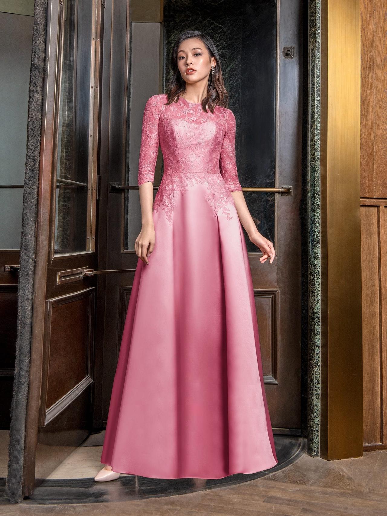 Lace Soft Pink Wedding Dress Ivia  Olivia Bottega