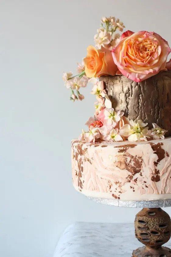 Lavish Rose Gold Cake | Order Online | Oh My Cake!