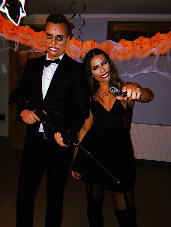 Purge couple halloween deals costumes