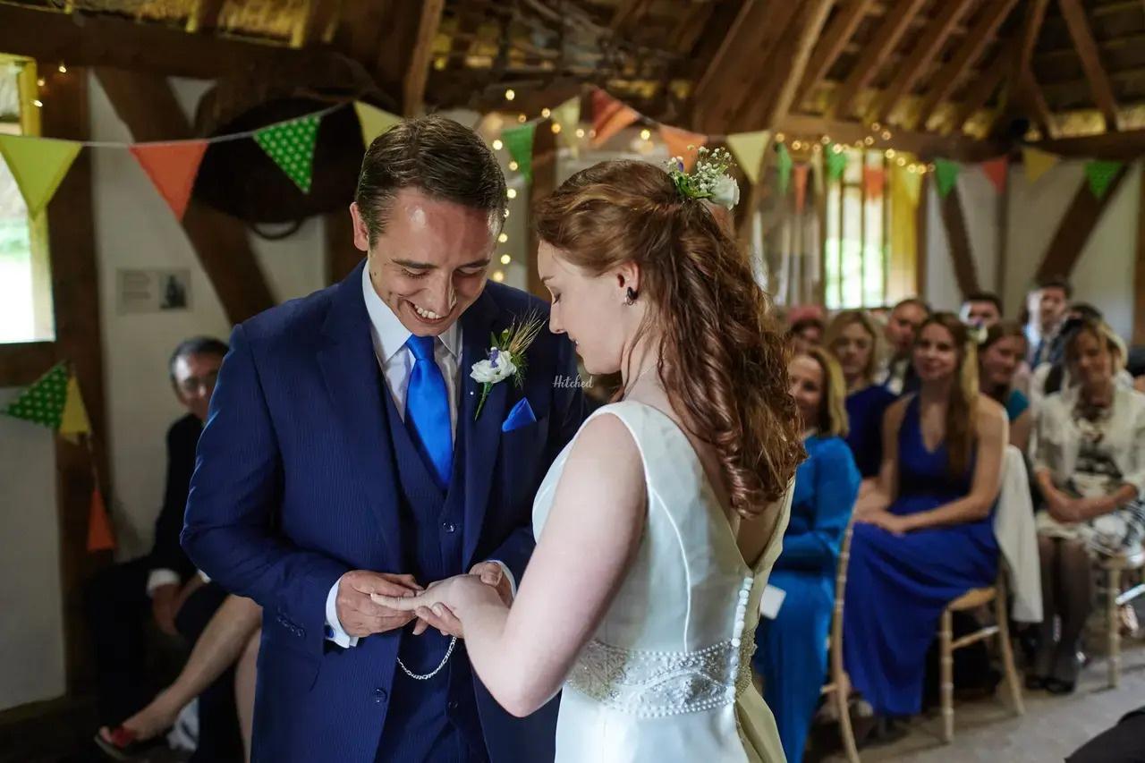 couple marrying at their wedding