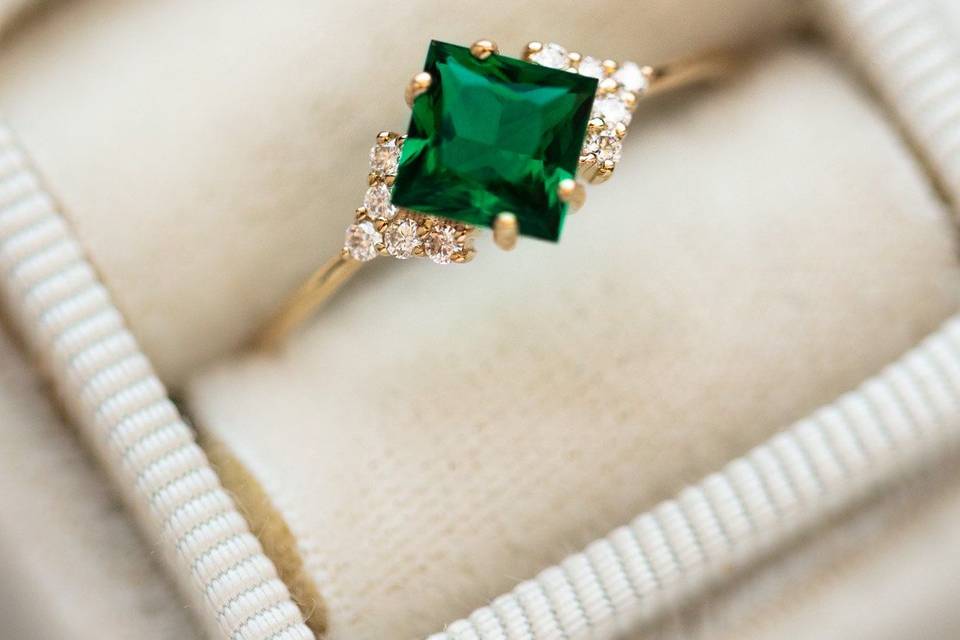 Birthstone on sale engagement ring