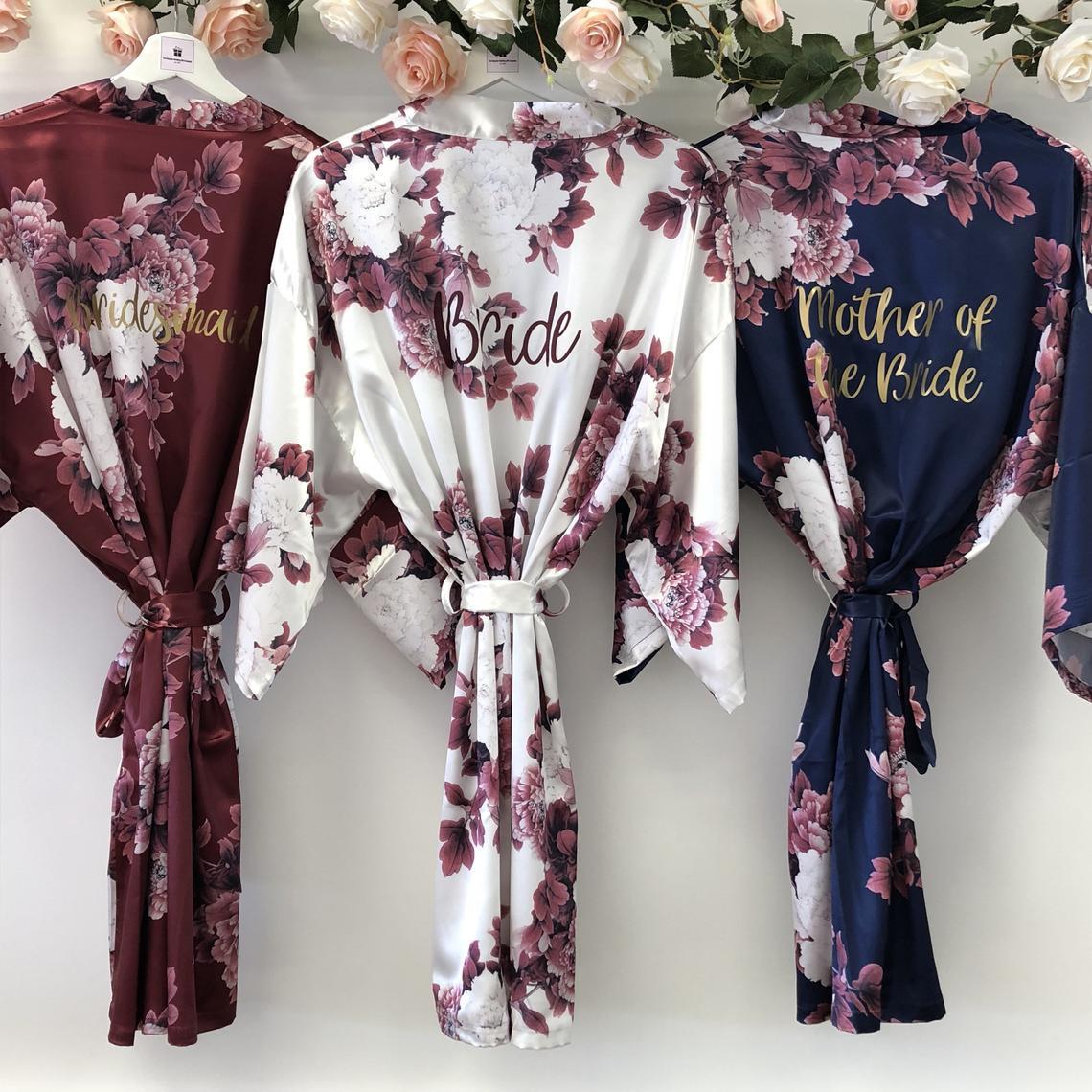 floral bridal dressing gowns uk