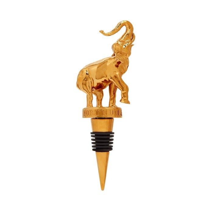 gold elephant bottle stopper