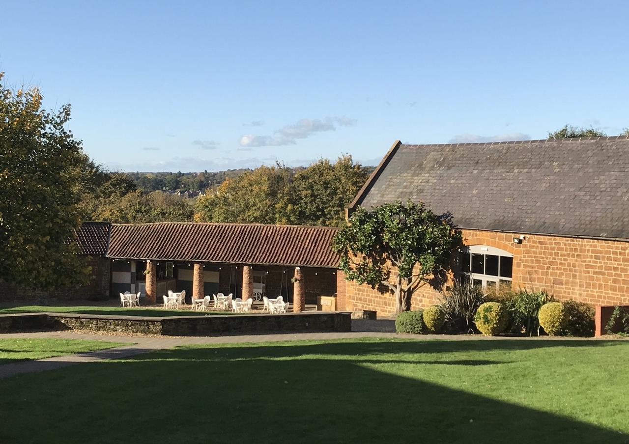 Exterior of Northamptonshire wedding venue Barns at Hunsbury Hill