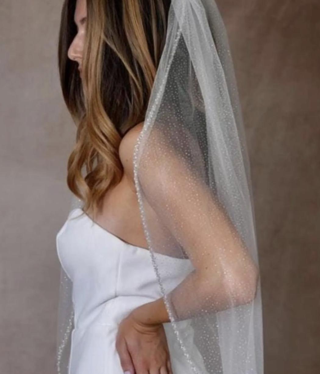 silver shimmer veil from Etsy