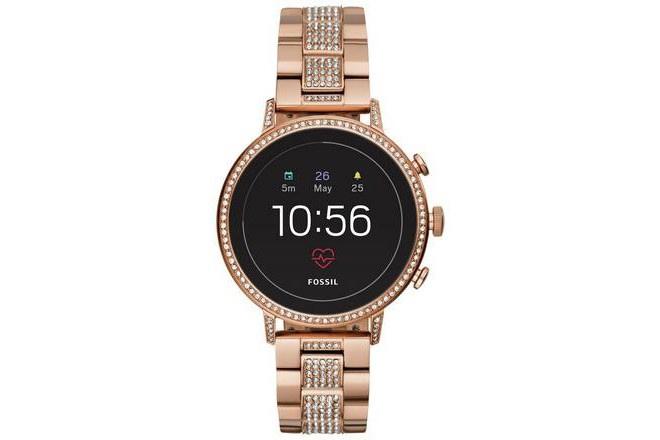 Rose gold fitness tracker