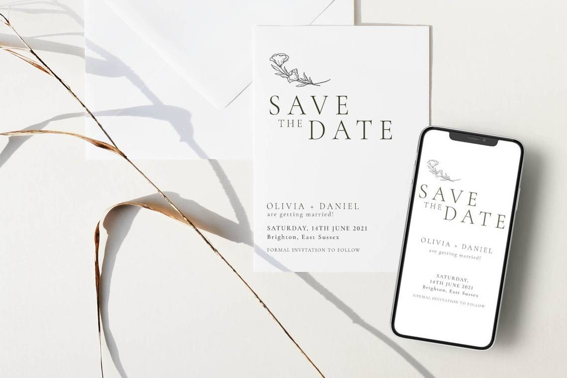 Electronic Save the Date; Save the Date Ecard; Digital Invite; Electronic Invitation Template; Save our date template digital download