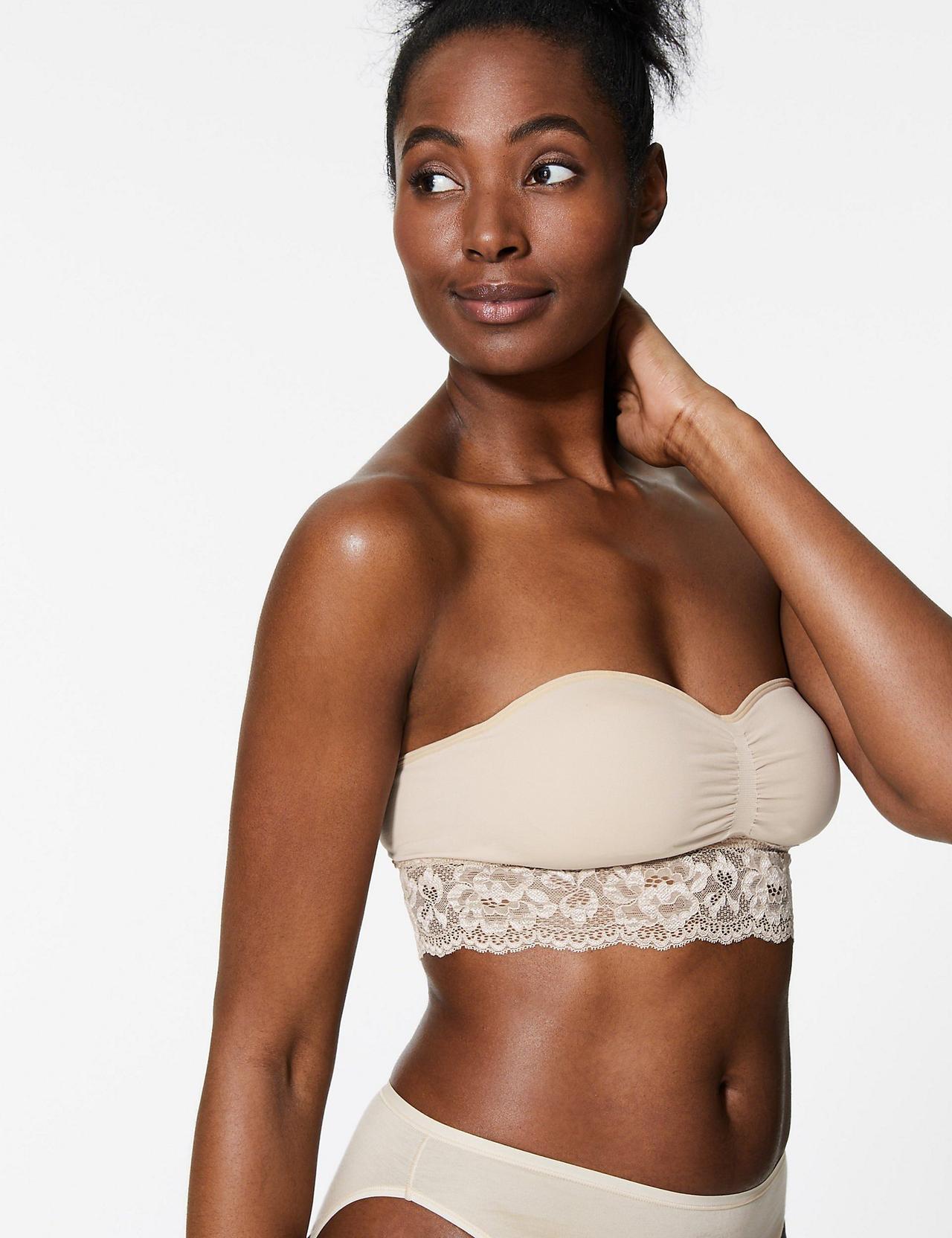 The 11 Best Supportive Strapless Bras  Lace bandeau bra, Full figure strapless  bra, Strapless bra