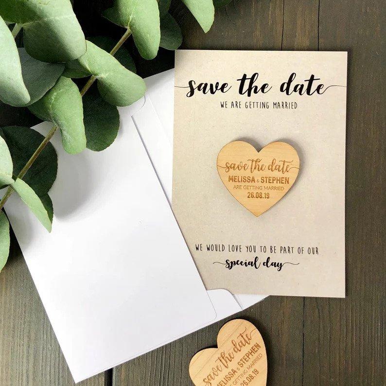 Rustic Save the Date Fridge Magnets, Unique Save the Date Magnets