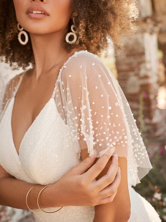 Short wedding dress with on sale cape