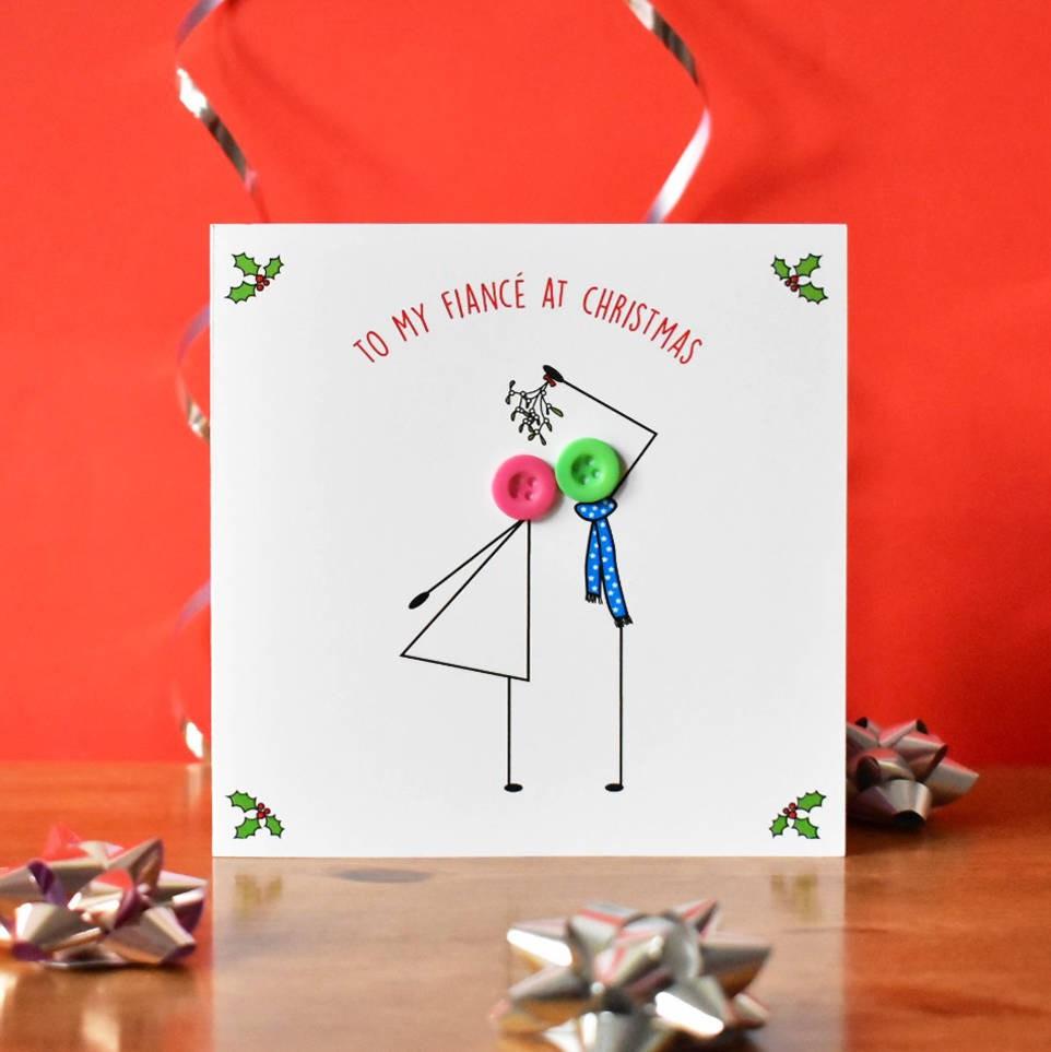 Personalised Handmade Christmas Card Wife Girlfriend Fiancee Husband Boyfriend 