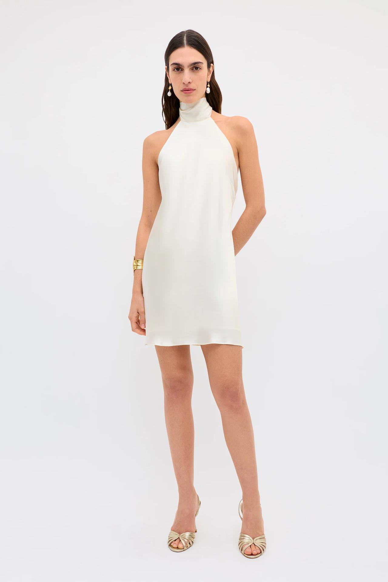 Rixo Capucine Silk-Satin Mini Dress