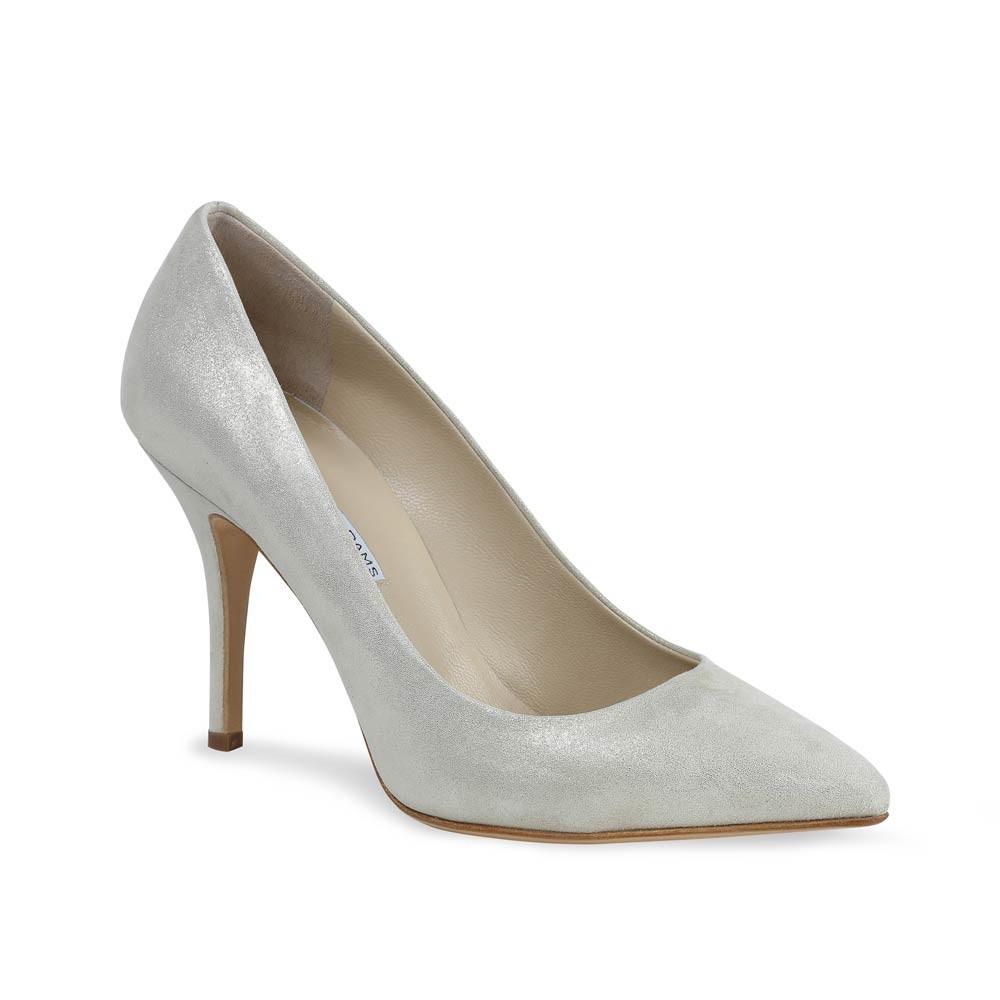 silver grey bridesmaid shoes