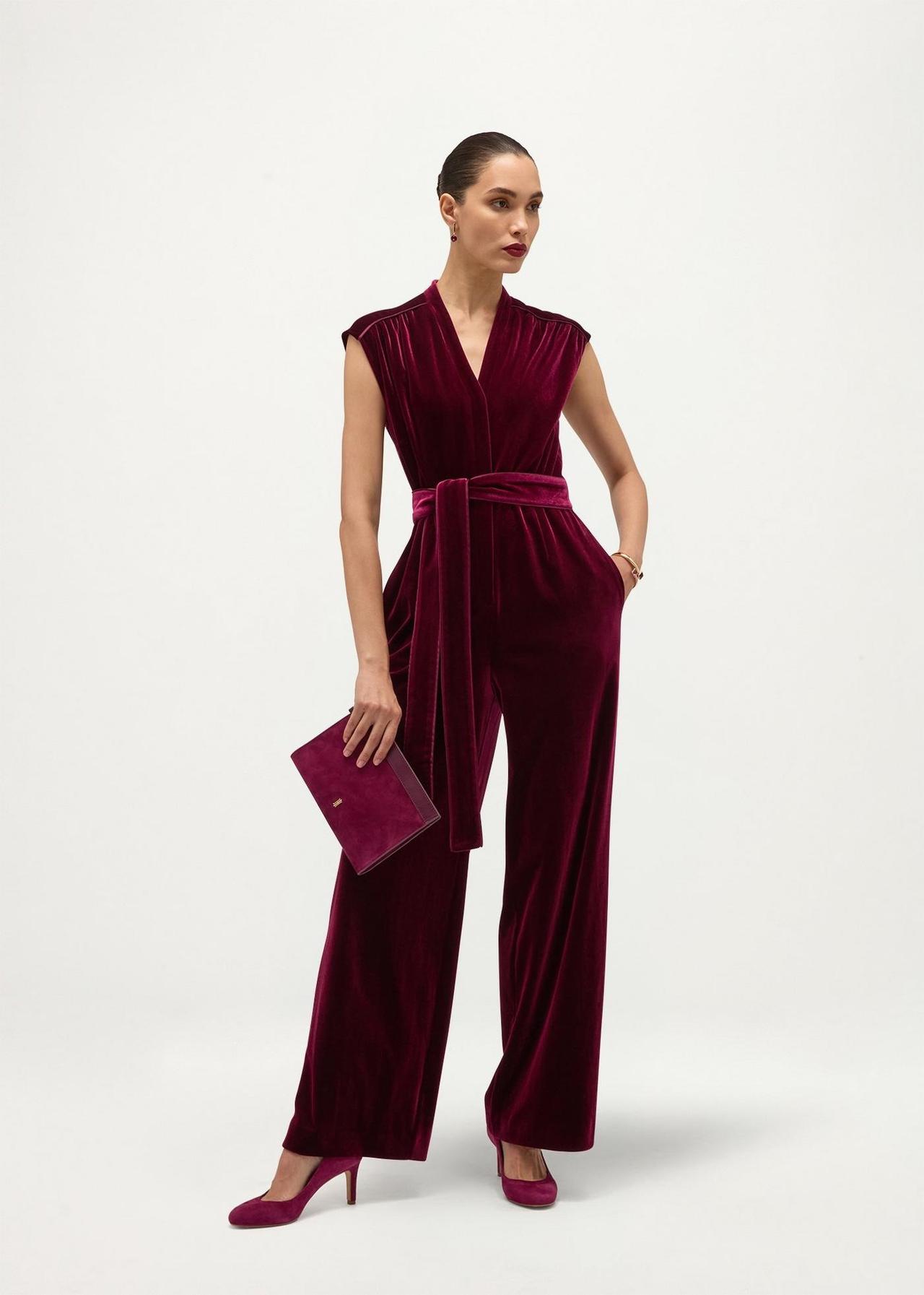 Olive Velvet Jumpsuit – Hobbs
