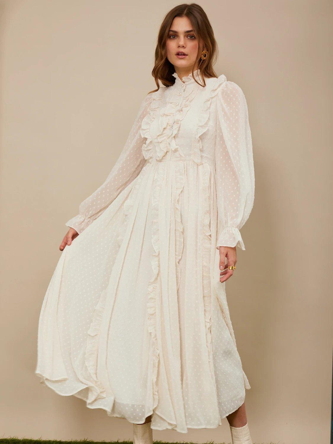 Long sleeve bridesmaid dress