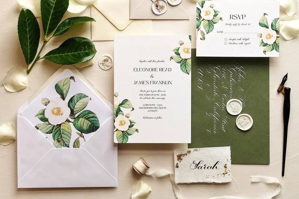 Wedding stationery place clearance cards