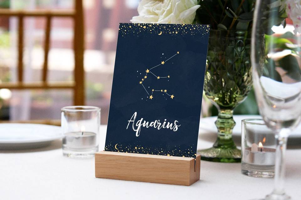 Star constellation wedding table name