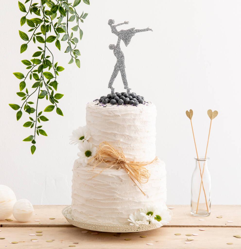 Mr&Mrs Romantic Silver Shiny Cake Topper Wedding Party Top Letter Decor.CA 