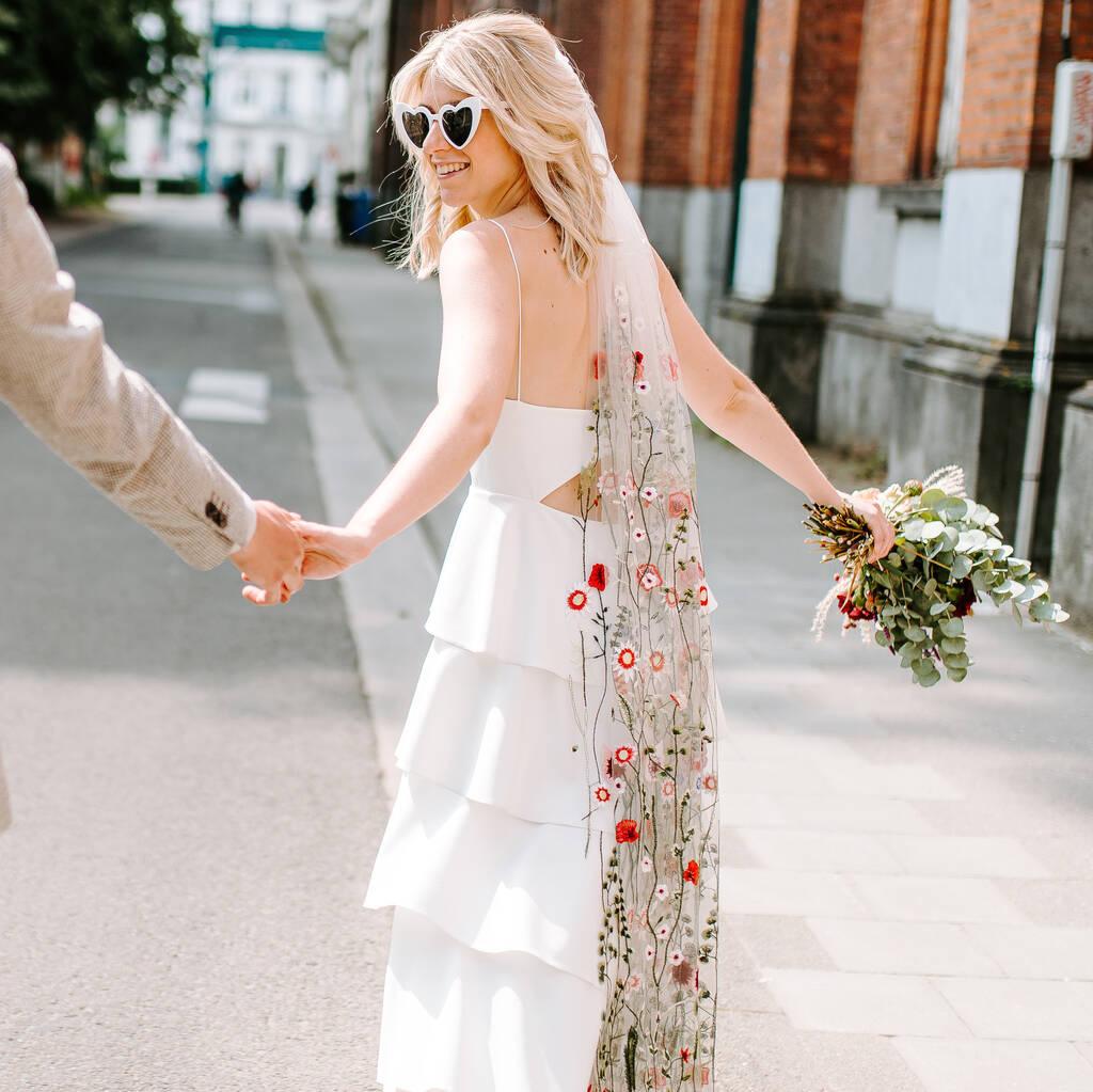 ATHENA | Wedding veil with flowers