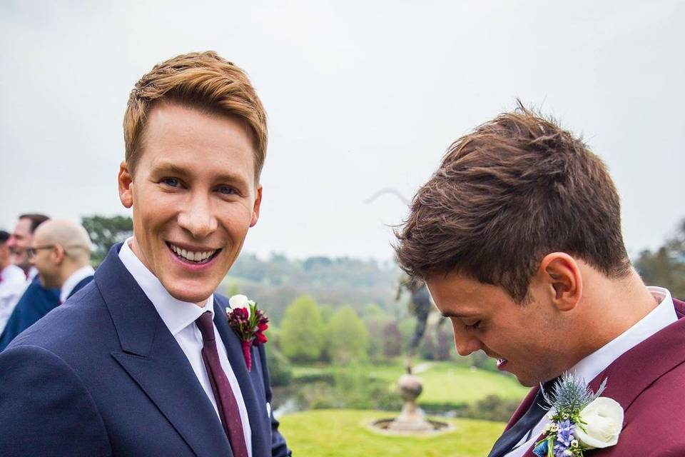 Tom Daley and Dustin Lance Black at their celebrity wedding venue