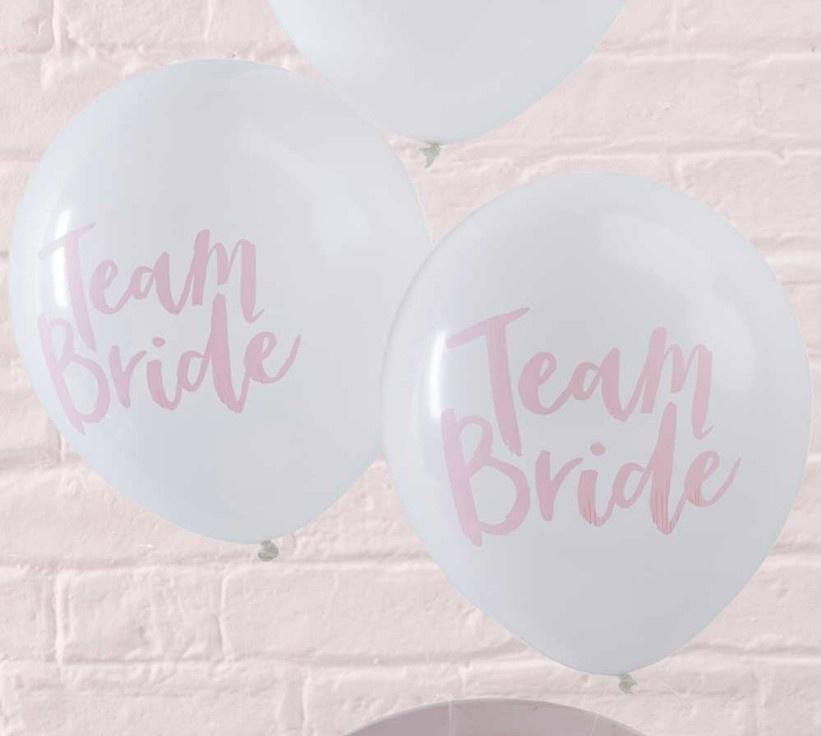Team bride balloons