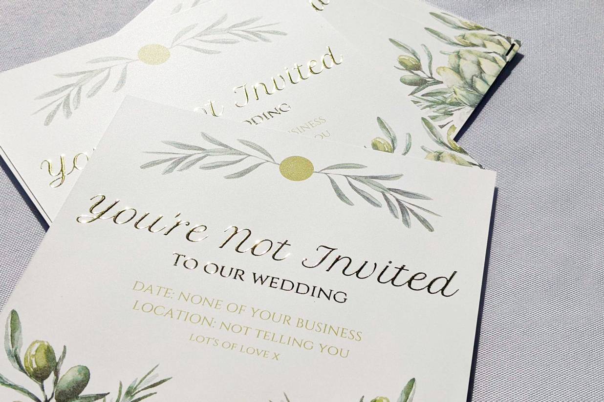 13 Polite Ways To Tell Someone They re Not Invited To Your Wedding 