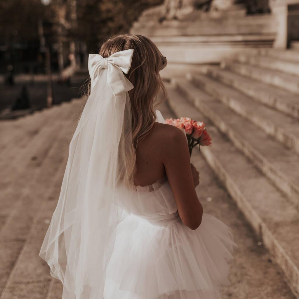 Lady Handmade Bridal Satin Veil Wedding Veils Elbow Length With Comb 2 Layer Hot 